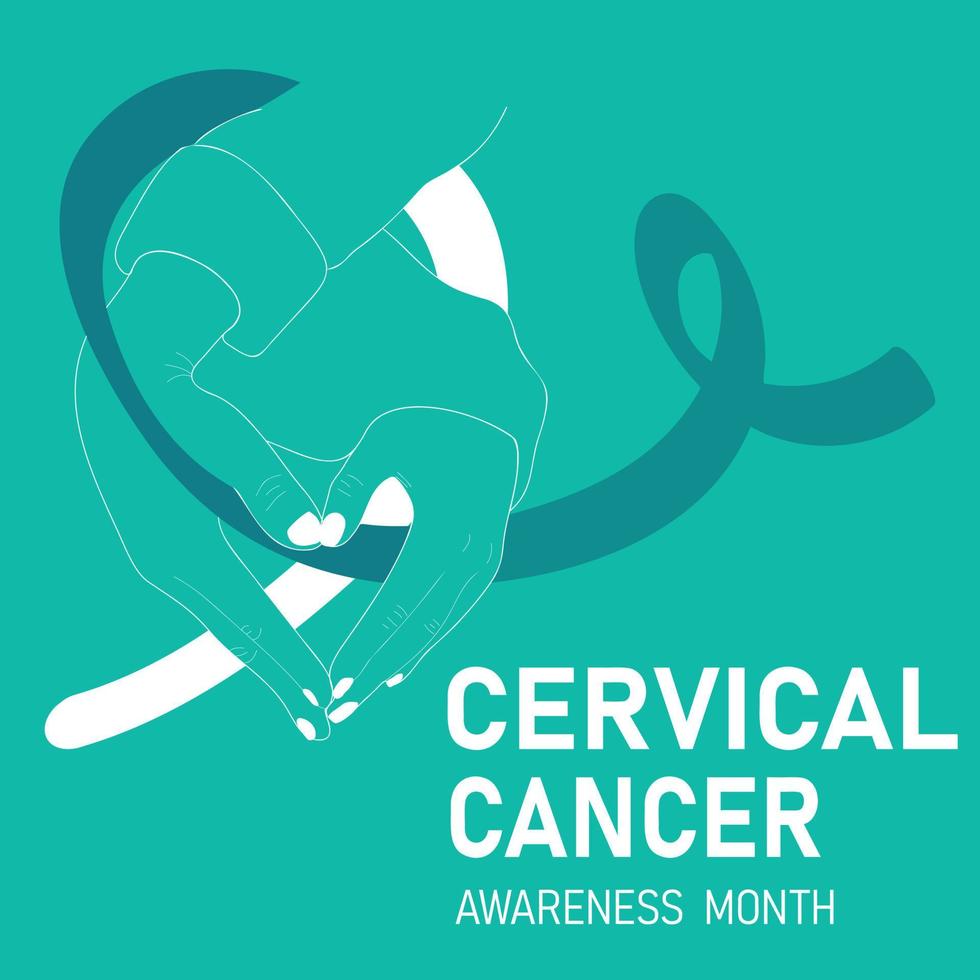 Cervical Cancer Awareness Month poster vector