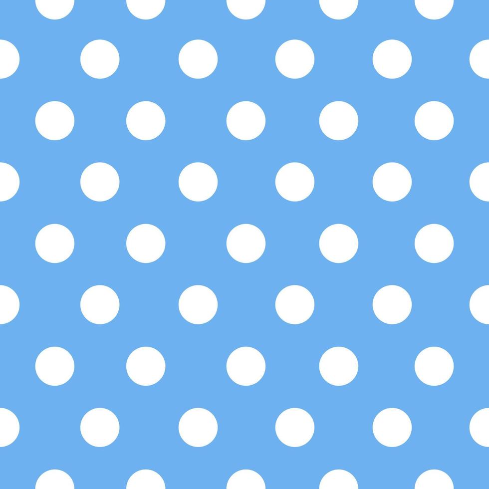 White polka dots on blue background. vector