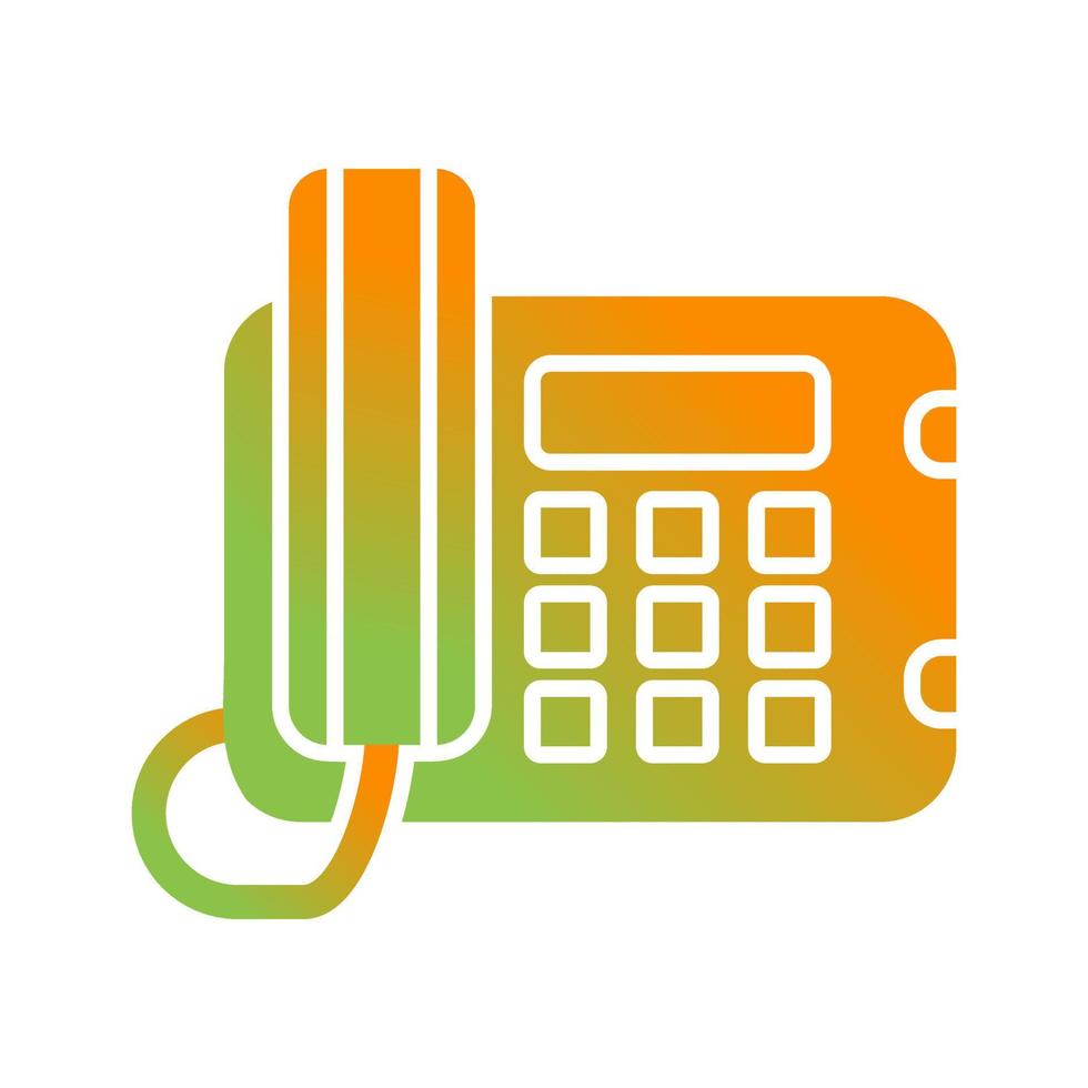 Telephone Glyph Gradient Icon vector