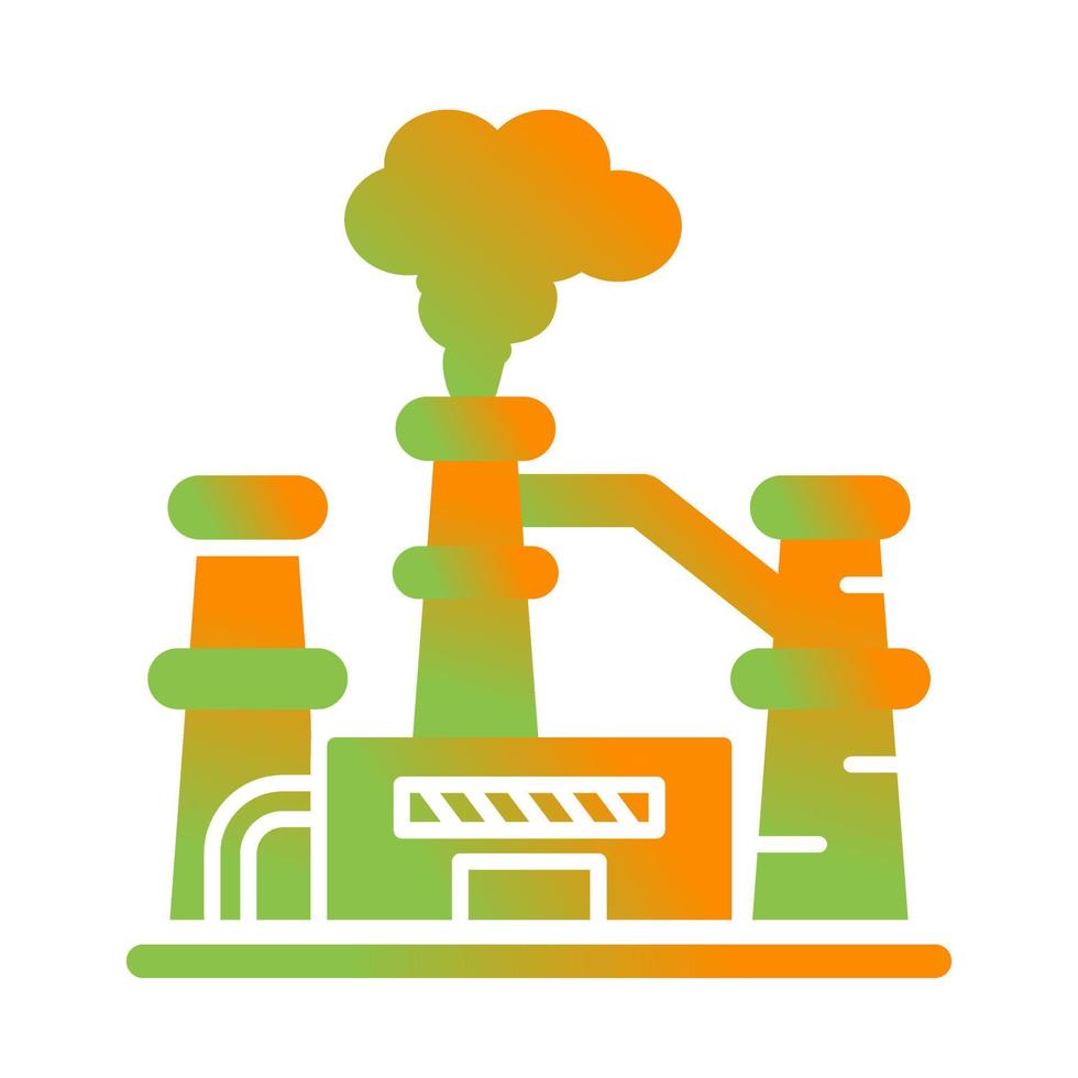 Factory Glyph Gradient Icon vector