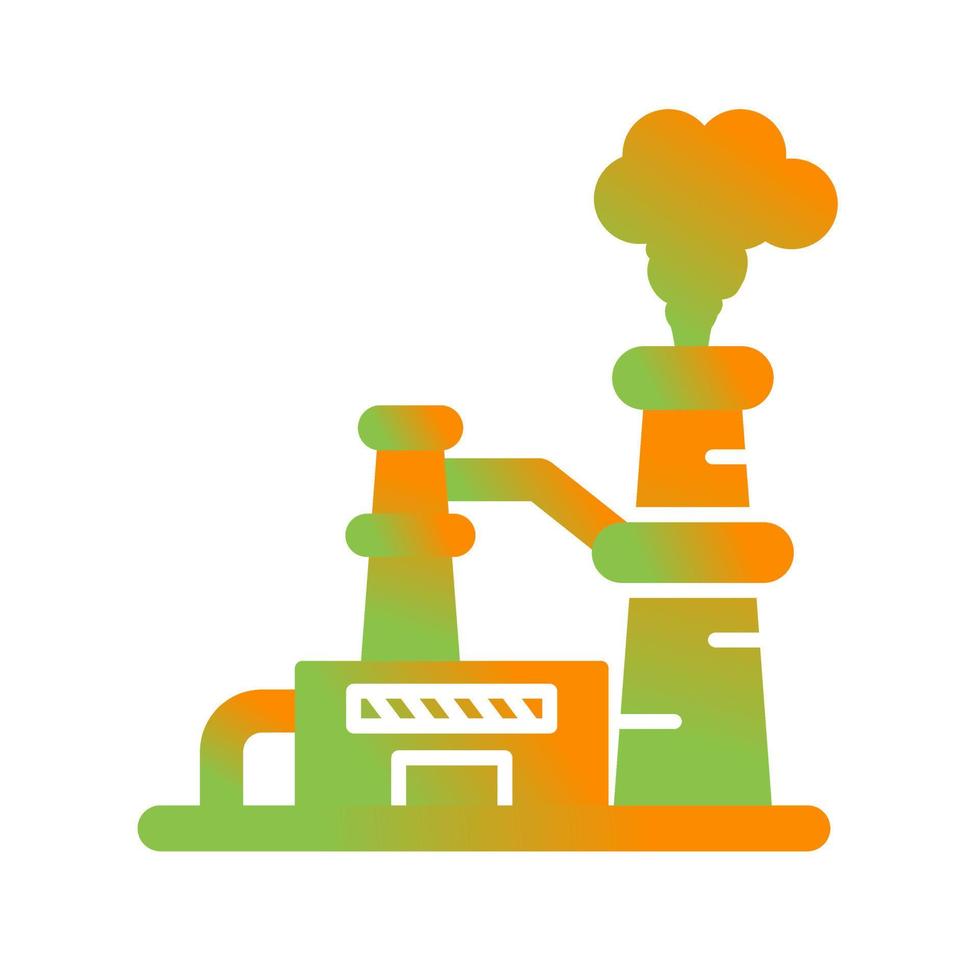 Nuclear Plant Glyph Gradient Icon vector