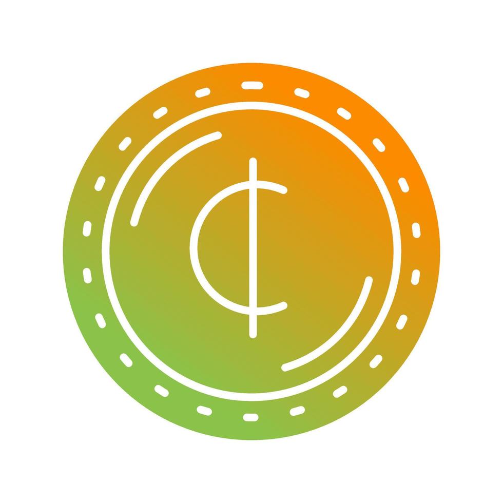 icono de vector de moneda cedis