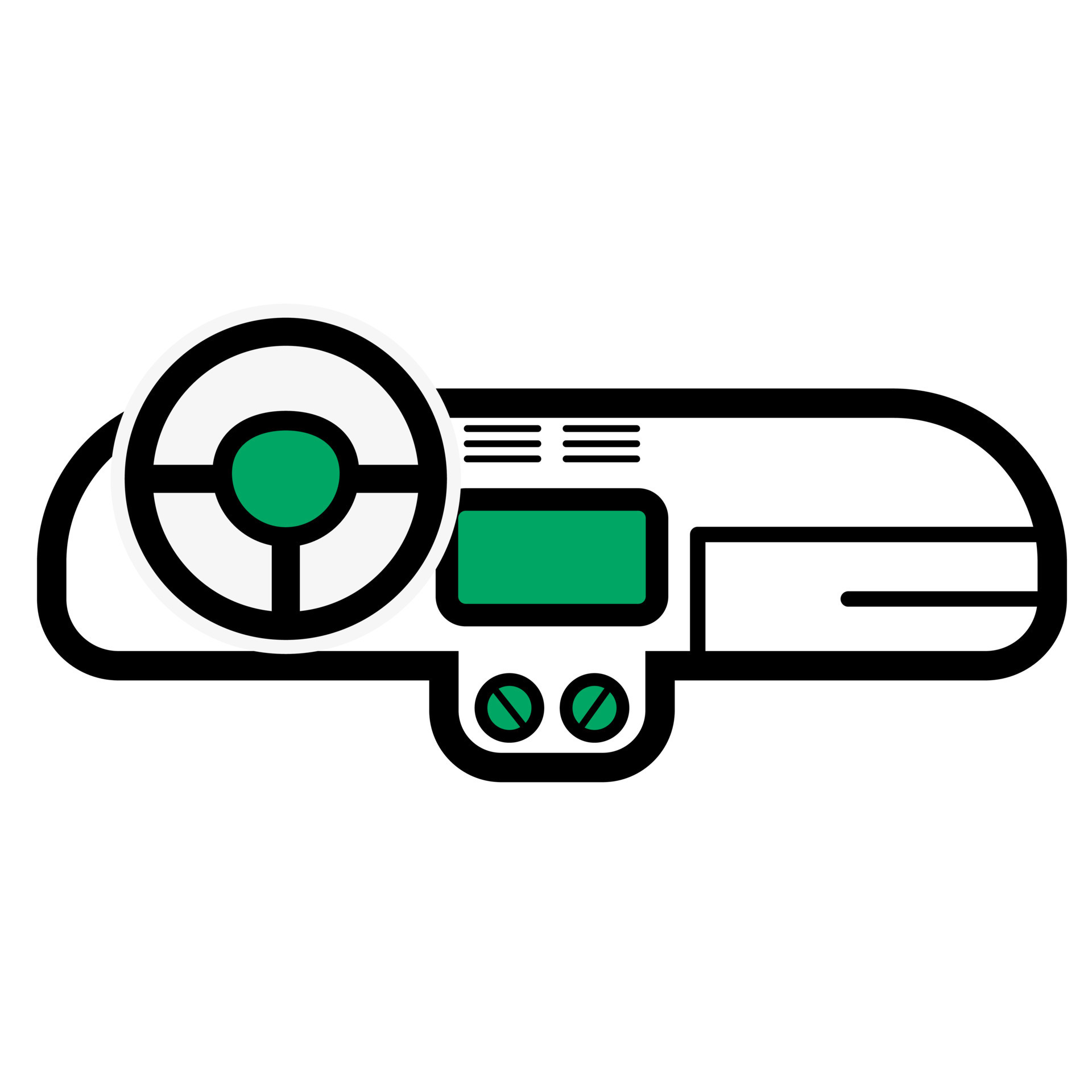 vector doodle icon car interior, control panel, instrument panel