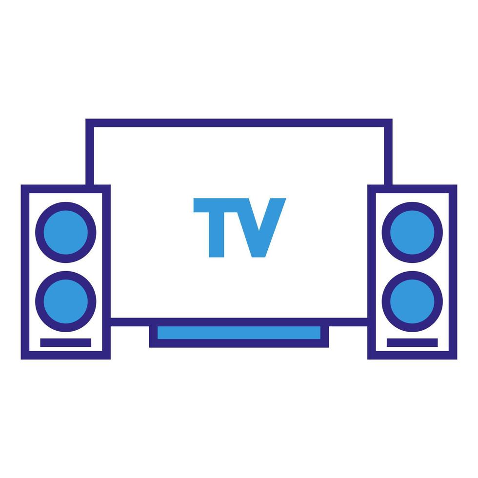 doodle icon tv, home theater, linear icon, hand drawing vector