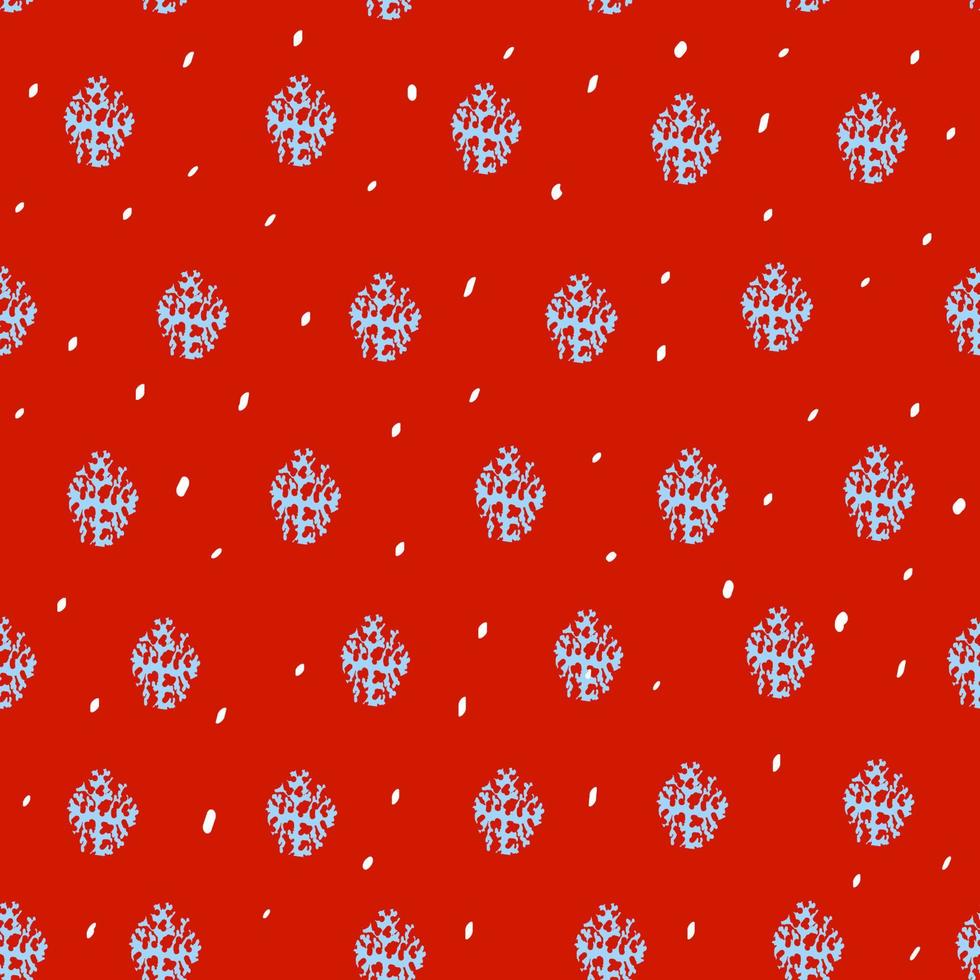 Seamless pattern with snow and hand drawn snowflakes ,christmas and decoration illustration for wrapping paper,packaging design and printing on fabric ,holiday wallpaper vector