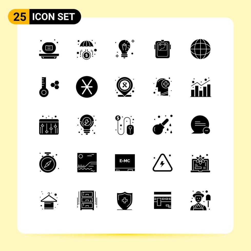 User Interface Pack of 25 Basic Solid Glyphs of headgear protection mind welding light Editable Vector Design Elements