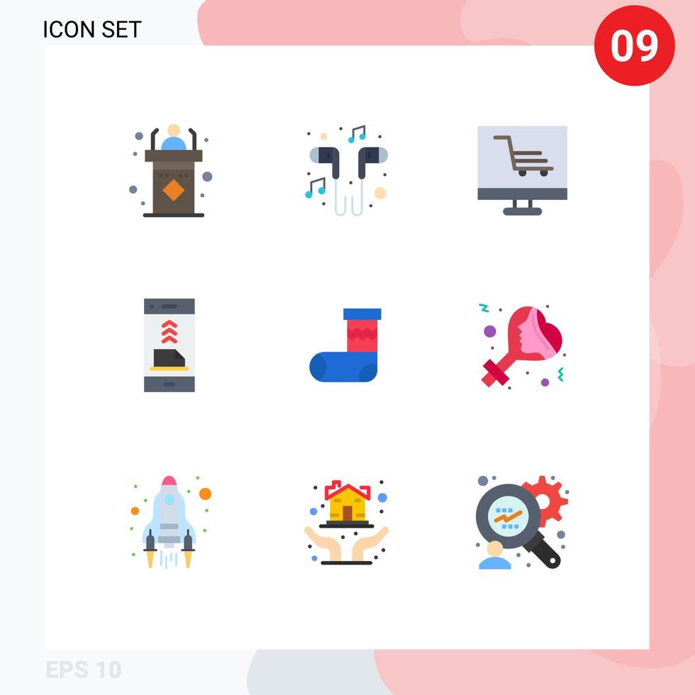 9 Universal Flat Color Signs Symbols of file contact smartphone communication project Editable Vector Design Elements