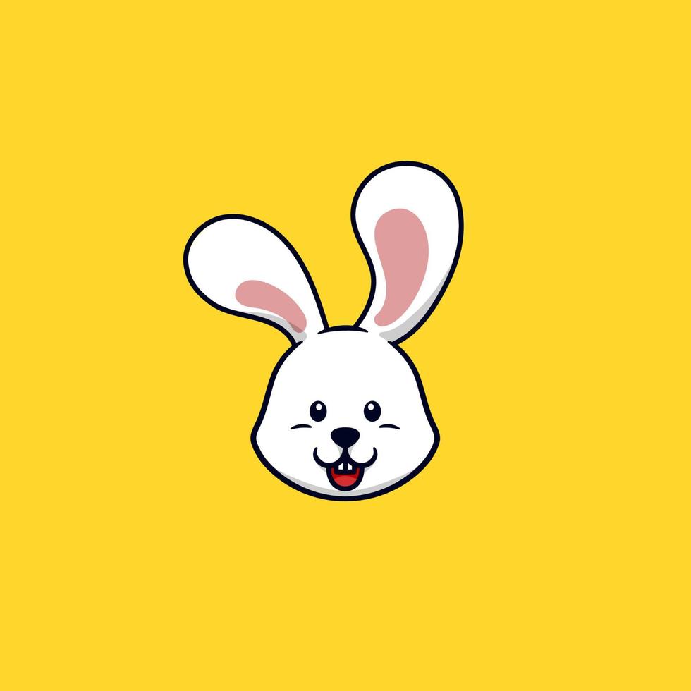 lindo conejo conejito vector de dibujos animados