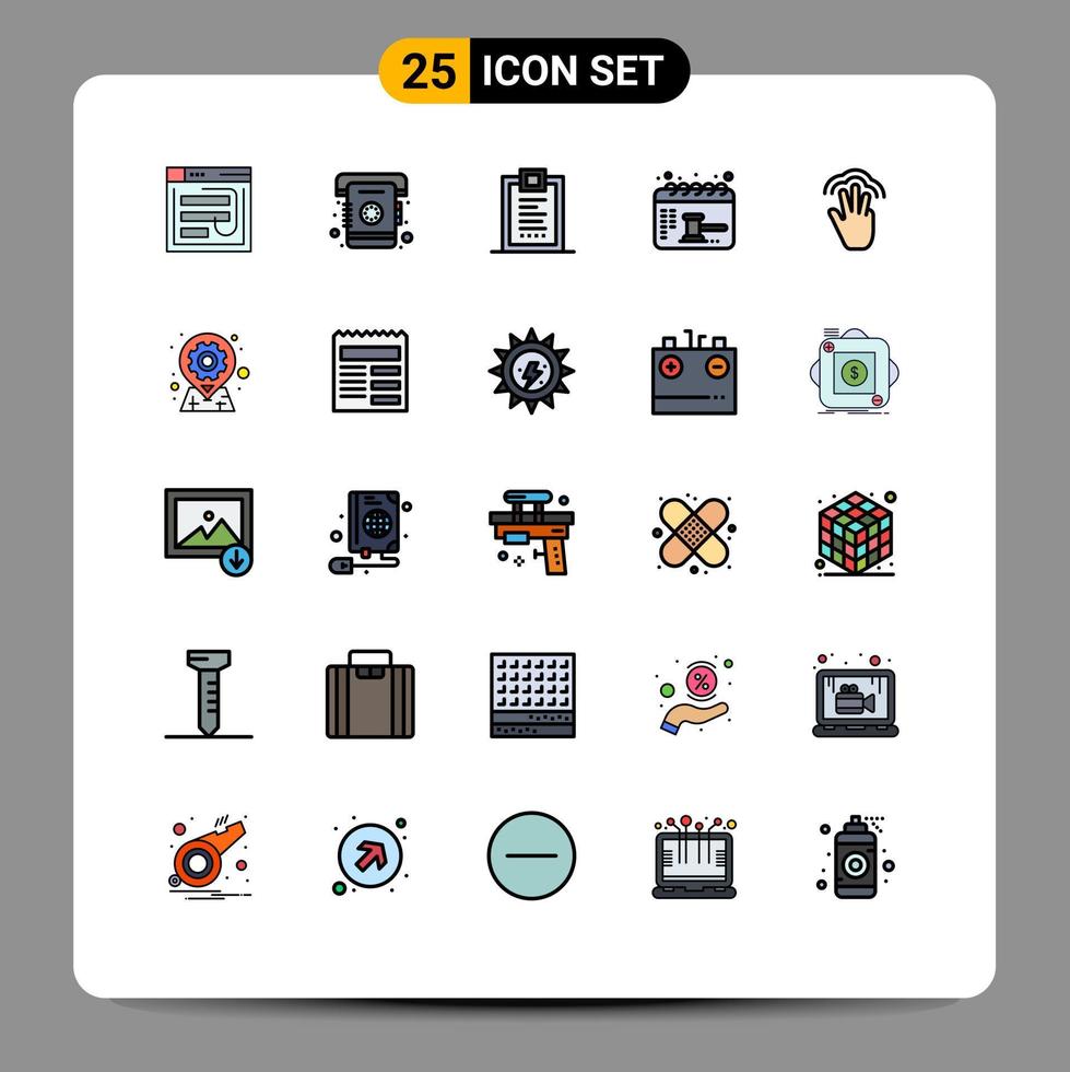 25 Creative Icons Modern Signs and Symbols of calendar development book design confirmation Editable Vector Design Elements