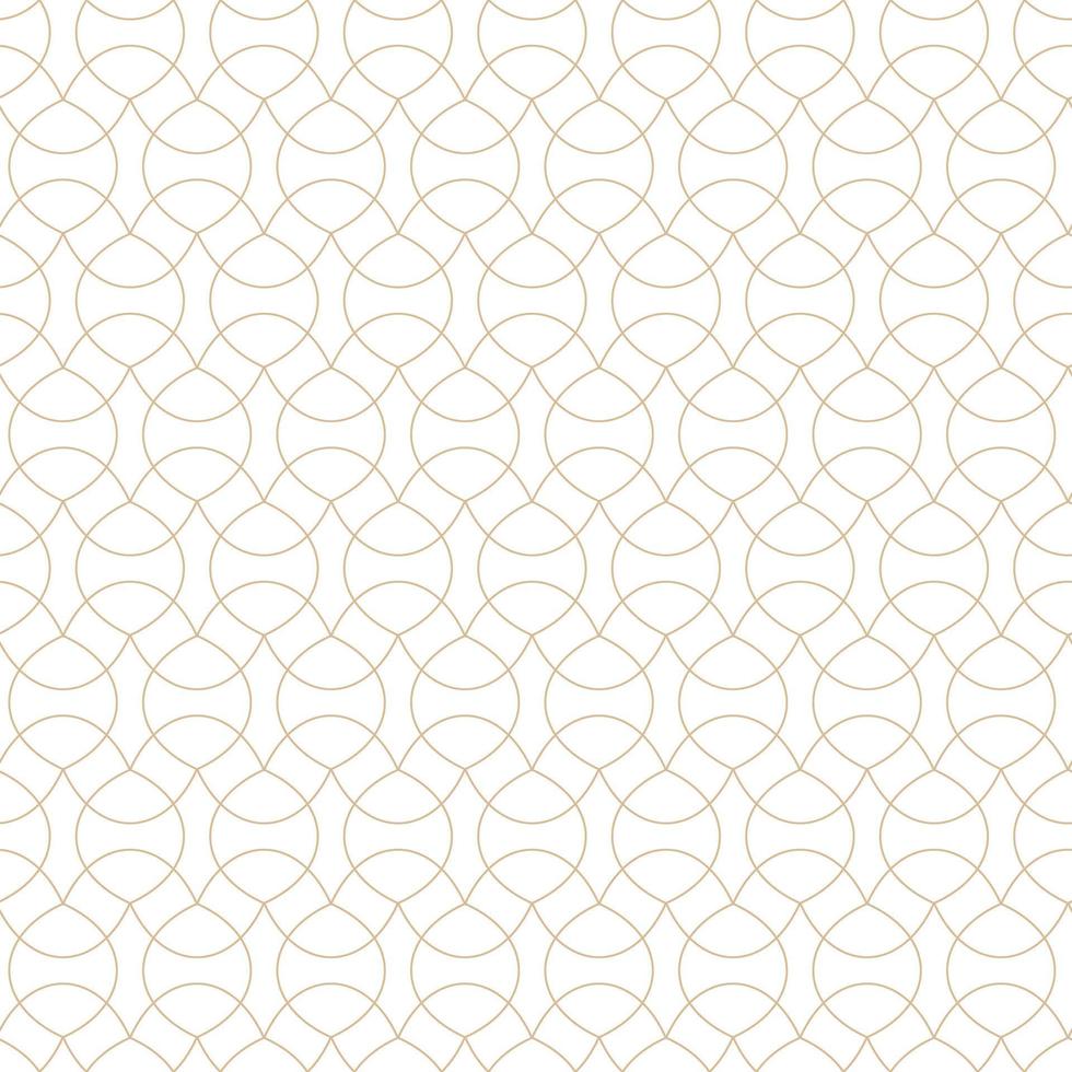 Geometric linear pattern, golden lines on a white background, interesting rounded lines and patterns vector