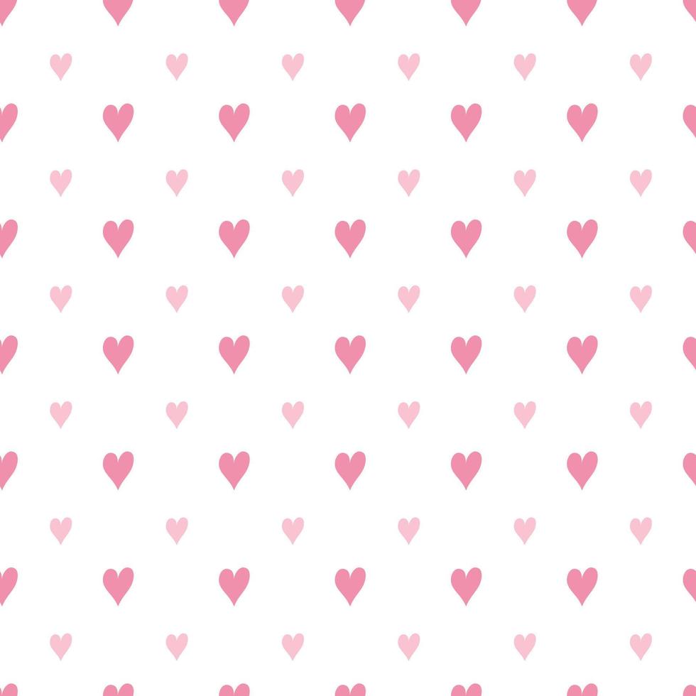 Cute seamless hand-drawn patterns. Stylish modern vector patterns with pink hearts. Funny Children's Repeating Pink Print
