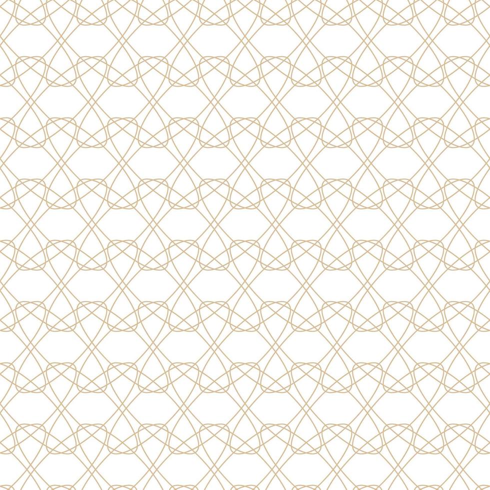 Geometric linear pattern, golden lines on a white background, interesting rounded lines and patterns vector
