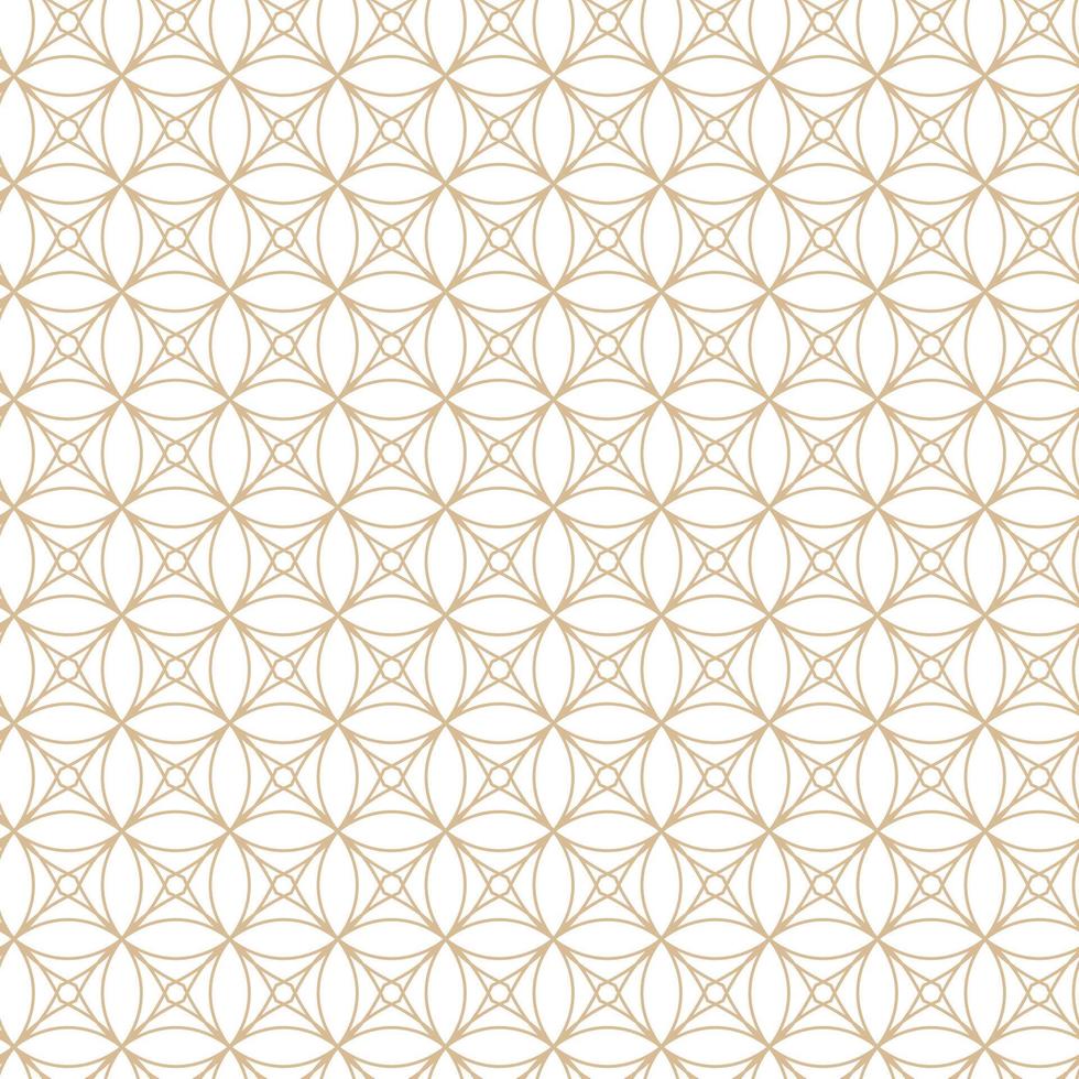 Geometric linear pattern, golden lines on a white background, interesting rounded lines and patterns vector
