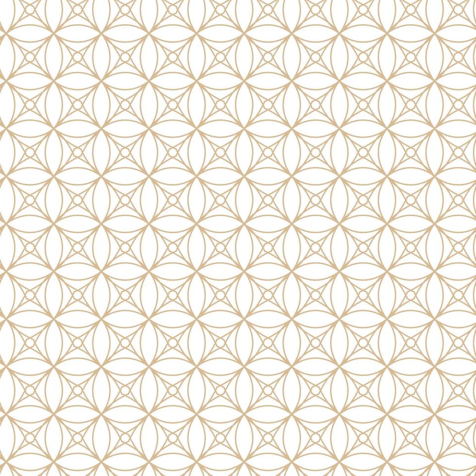 Geometric linear pattern, golden lines on a white background, interesting rounded lines and patterns vector