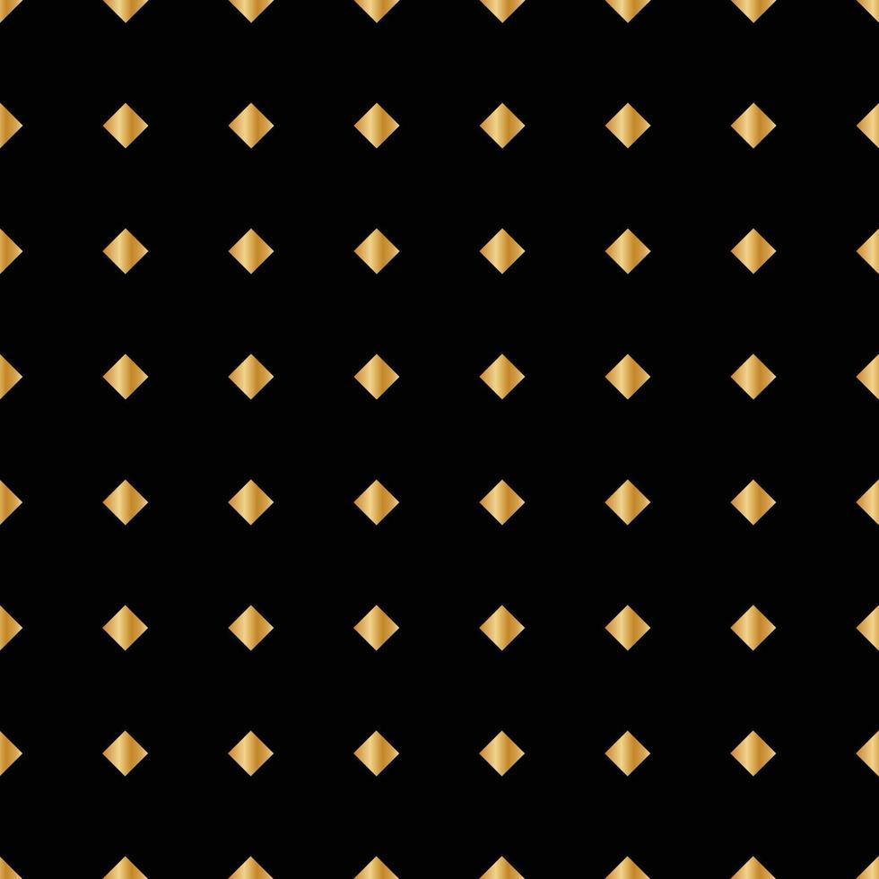 Luxury Gold diamonds on a black background seamless pattern. Geometric minimal trendy pattern for premium design.Vector illustration vector