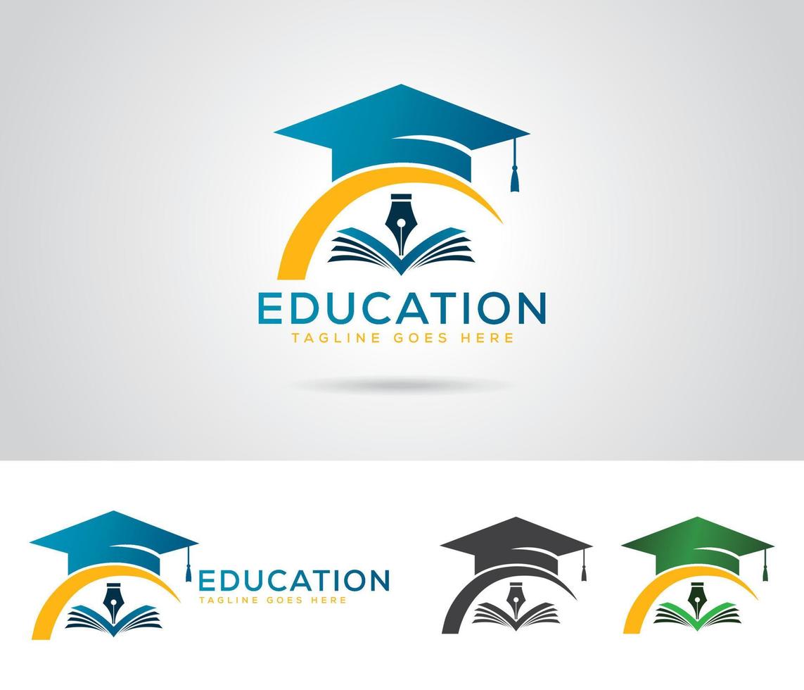 Education logo design vector template