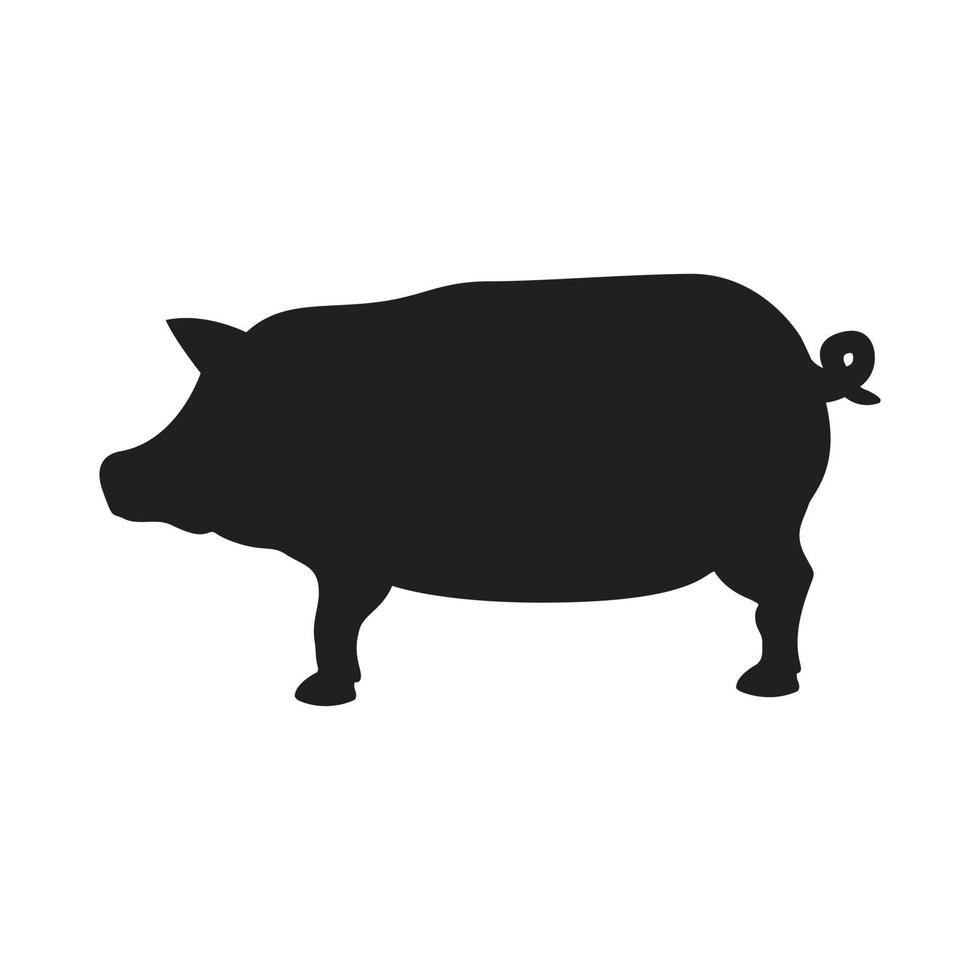 Silhouette of a Pig vector