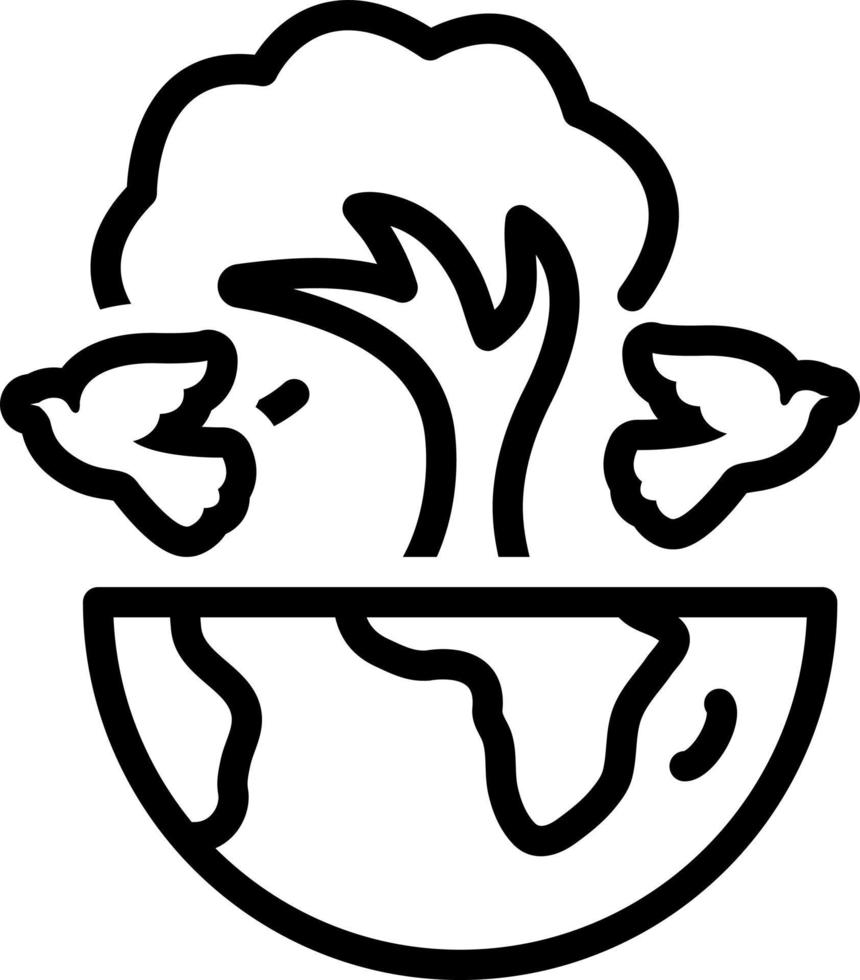 line icon for biodiversity vector
