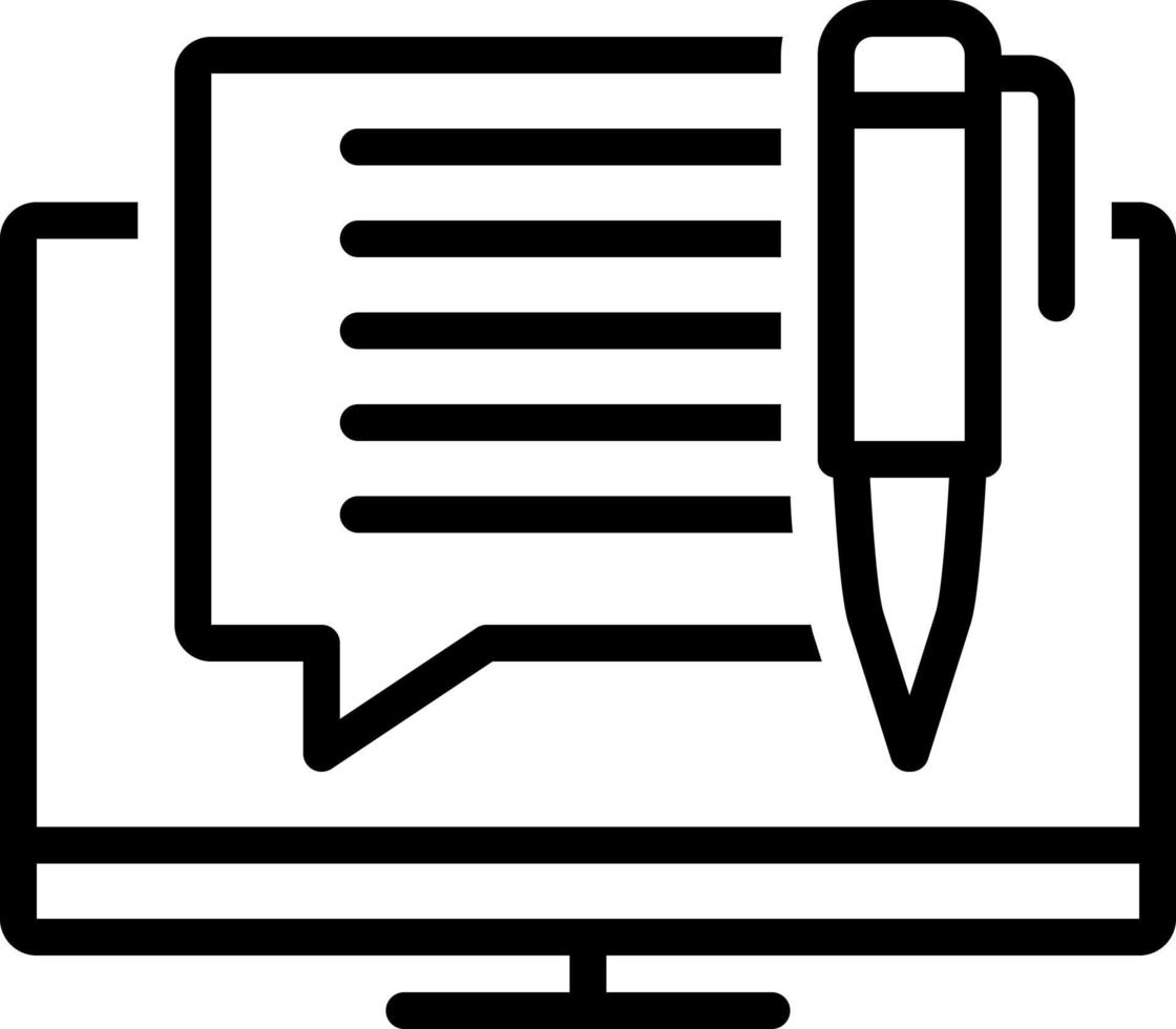 line icon for blogs vector