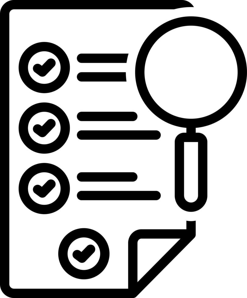 line icon for evaluation vector