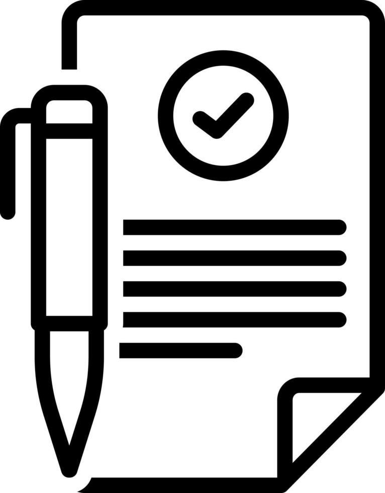 line icon for contracting vector