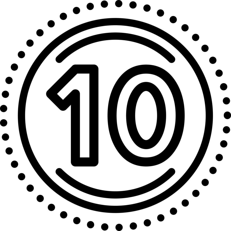 line icon for ten vector