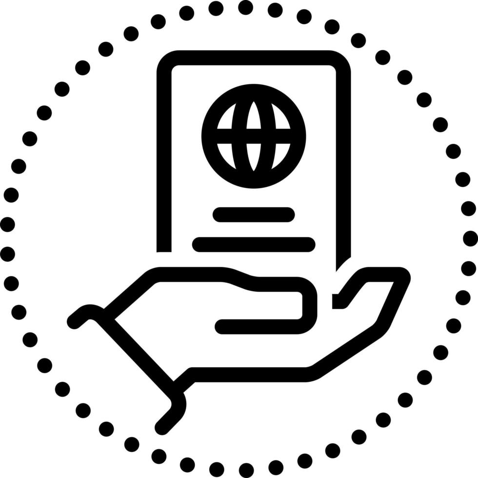 line icon for citizenship vector