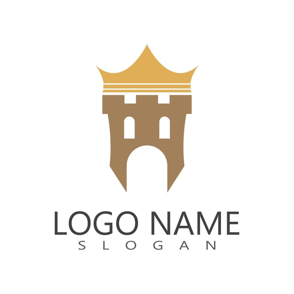 Castle ilustration logo vector template