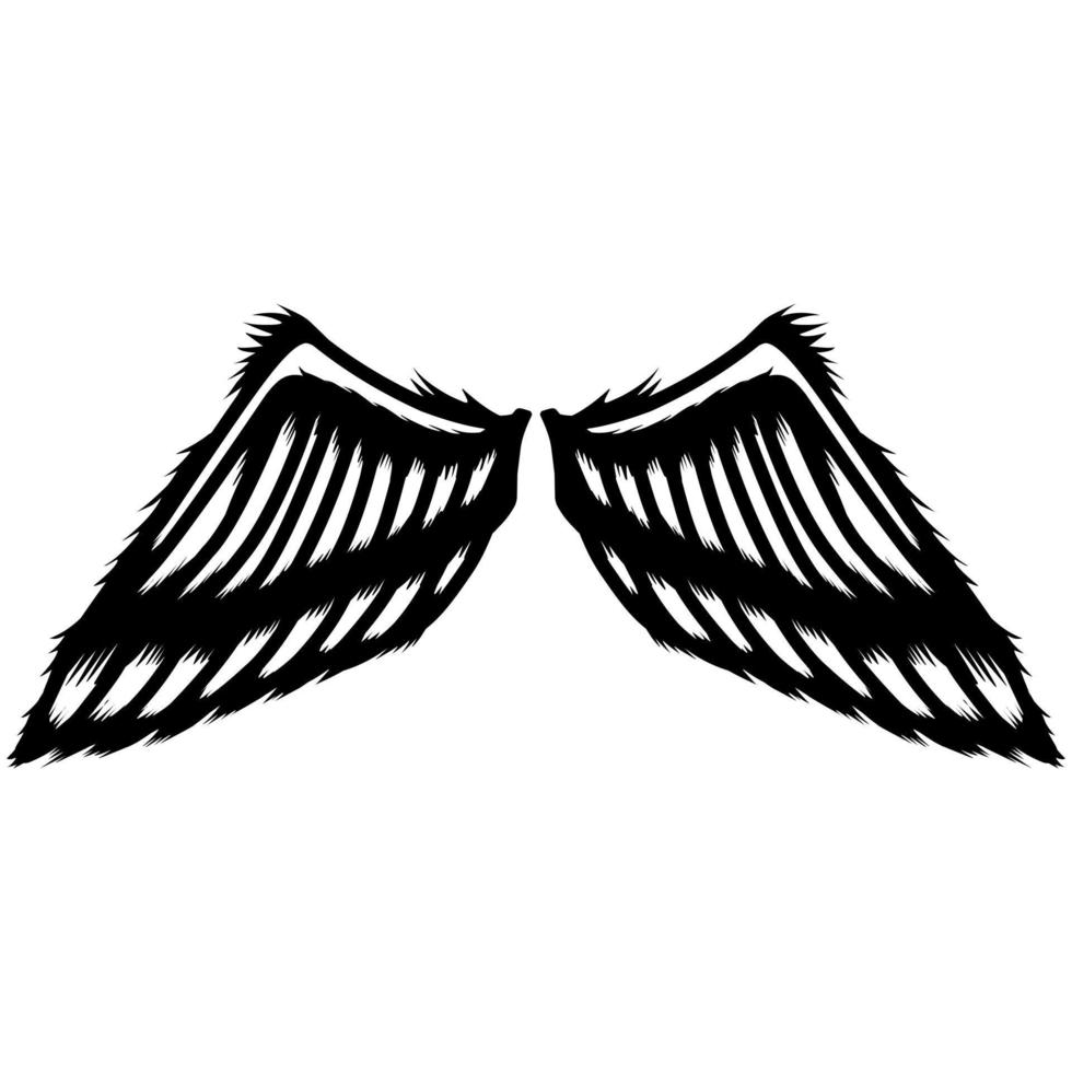 Illustration vector graphic of wing icon. Perfect for tattoo, banner, stickers, greeting cards