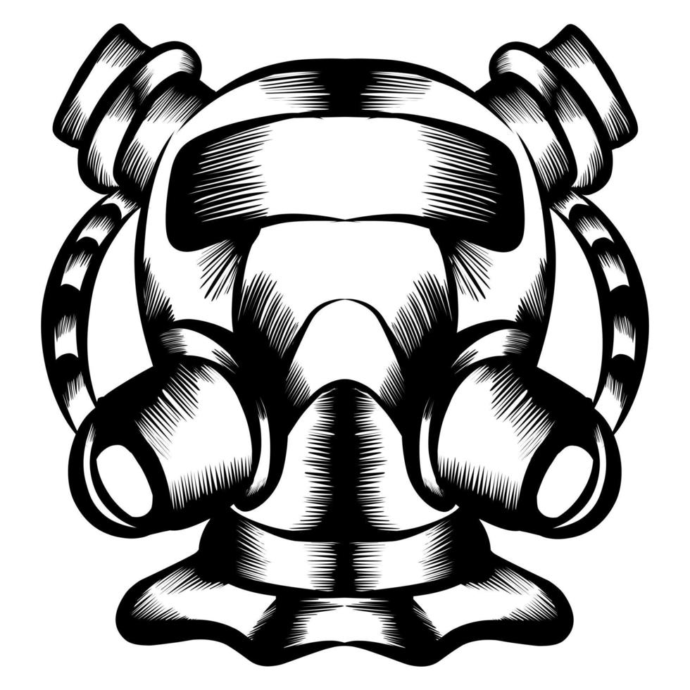 Human inventions ancient diving helmets, astronaut suits. Past and future. Deep science. Vector illustration isolated on transparent background