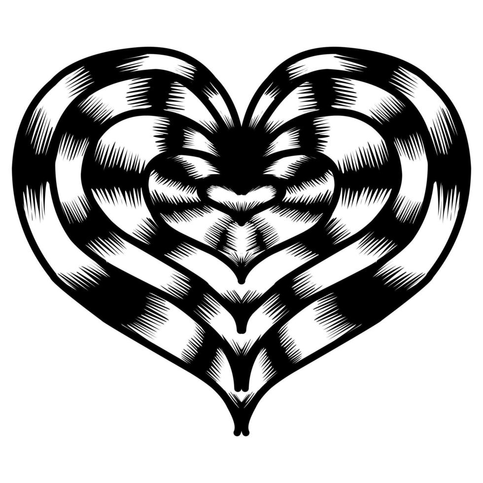 Illustration vector graphic of Heart shaped rope frame illustration. Vector border decoration. Perfect for icon, logo, sticker, tattoo