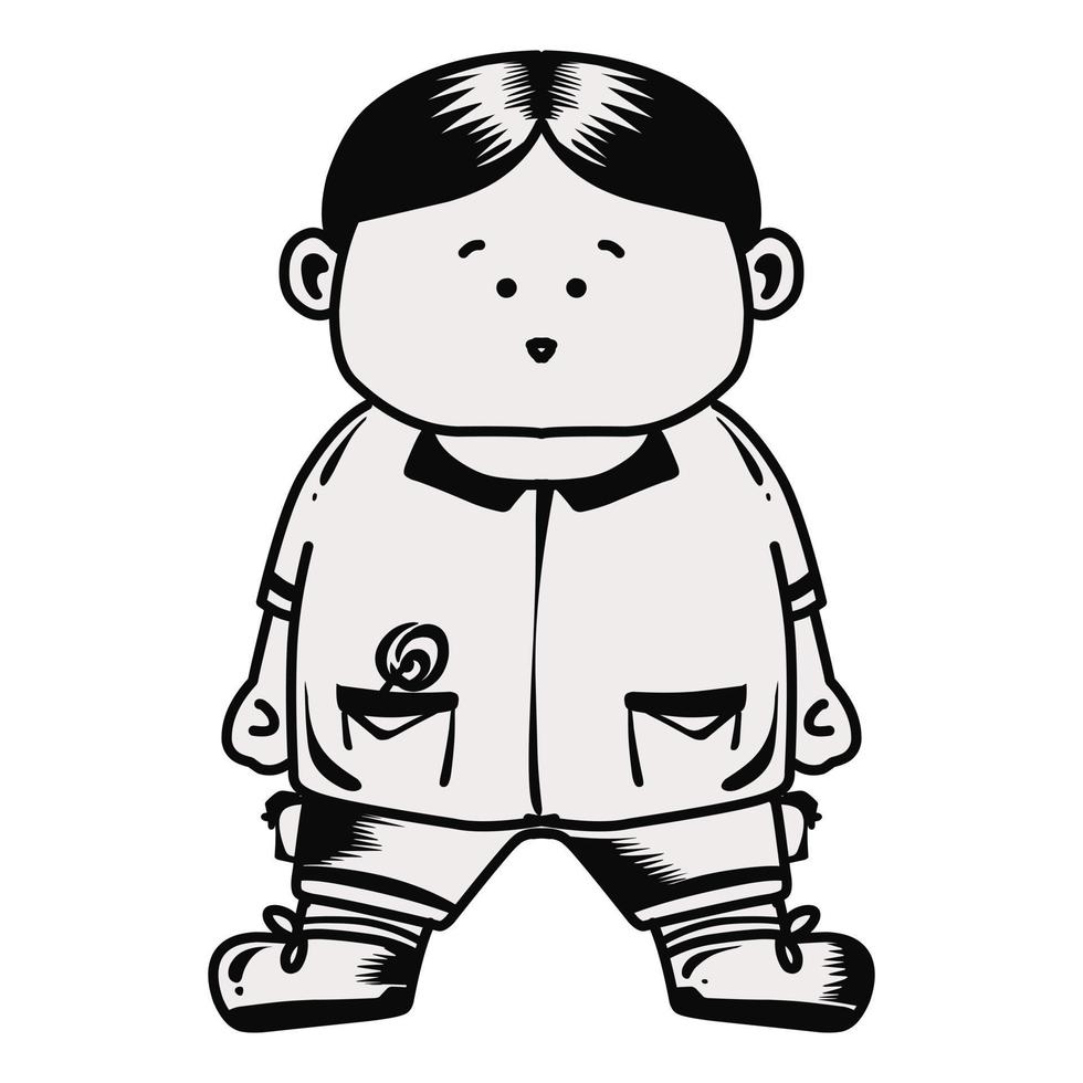 Illustration vector graphic of little boy. Perfect for icon, logo, tattoo, banner, stickers, greeting cards
