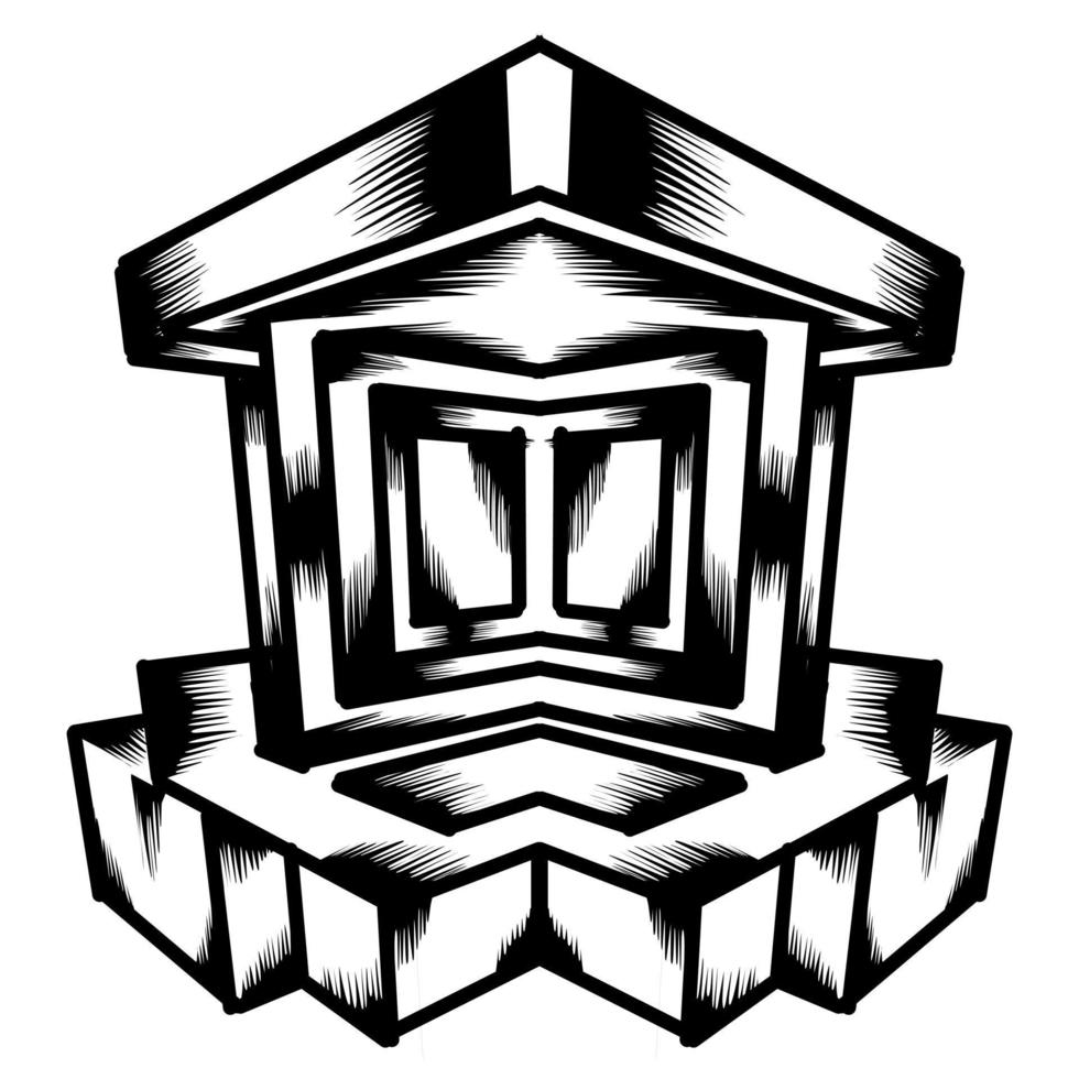 Illustration vector graphic of house isolated on transparent background. Perfect for icon, logo, tattoo, banner, stickers, greeting cards