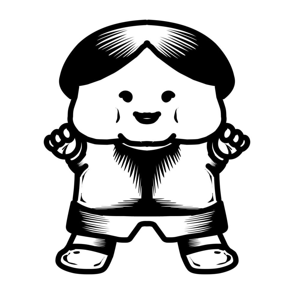 Illustration vector graphic of little boy. Perfect for icon, logo, tattoo, banner, stickers, greeting cards