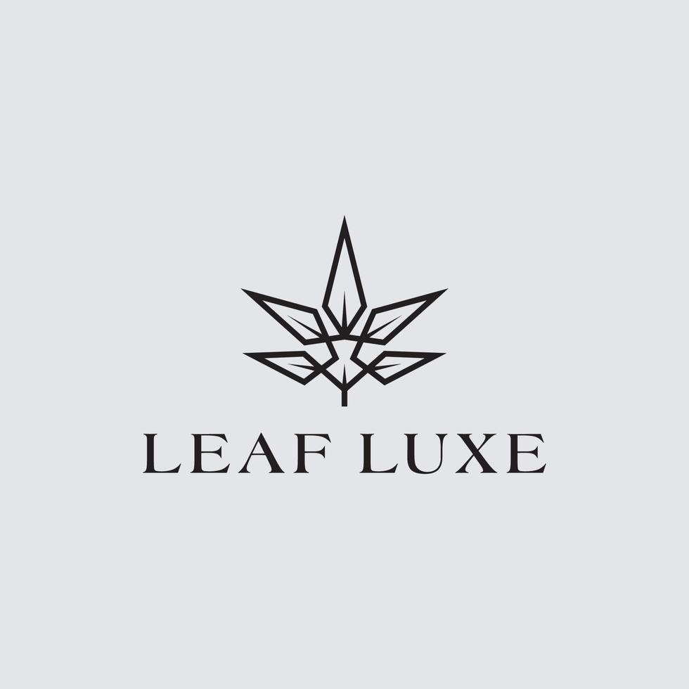 Leaf tree icon logo design vector template