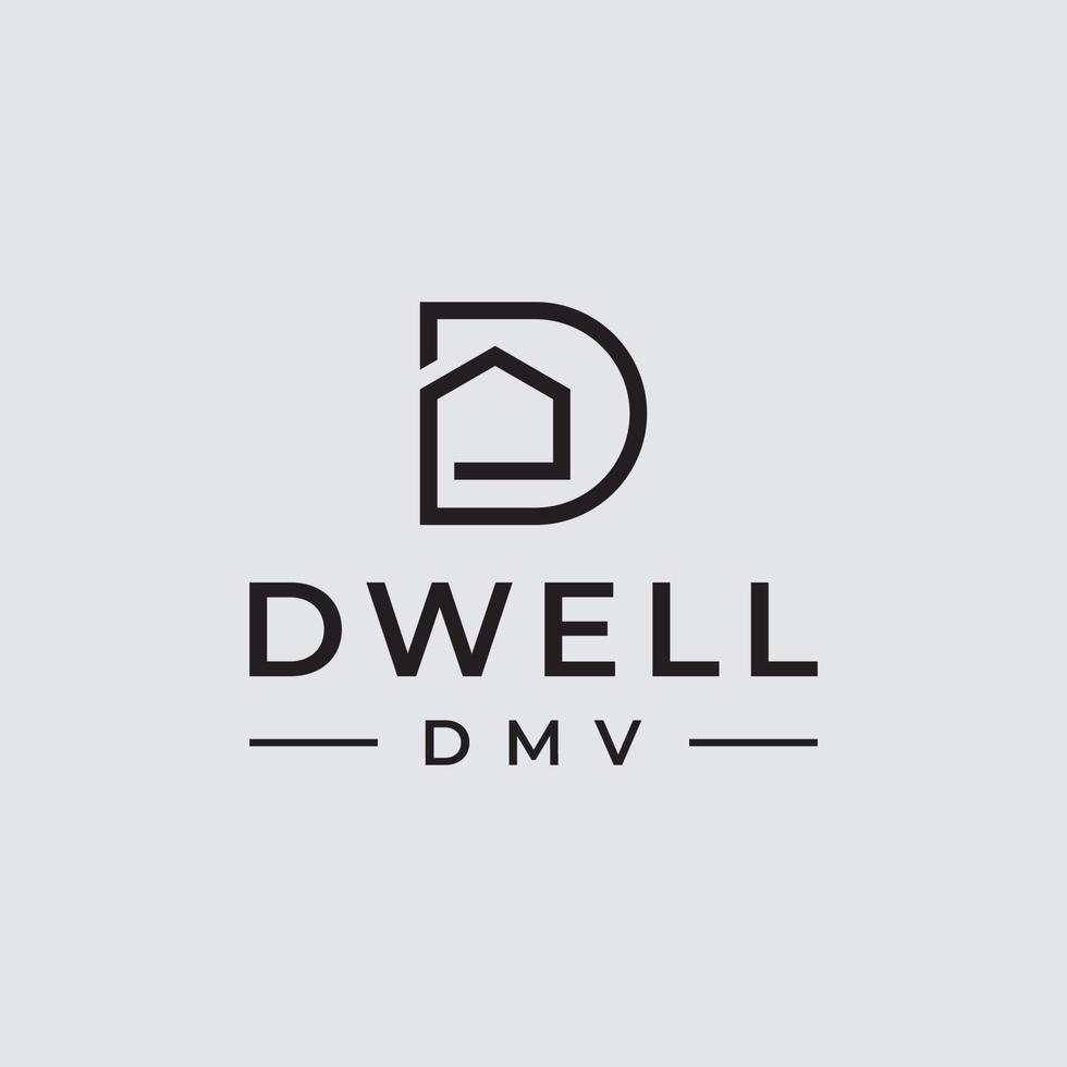Home D logo design in vector for construction, home,