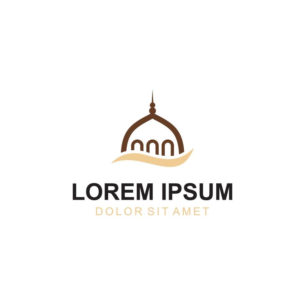 slamic logo  mosque icon design vector template