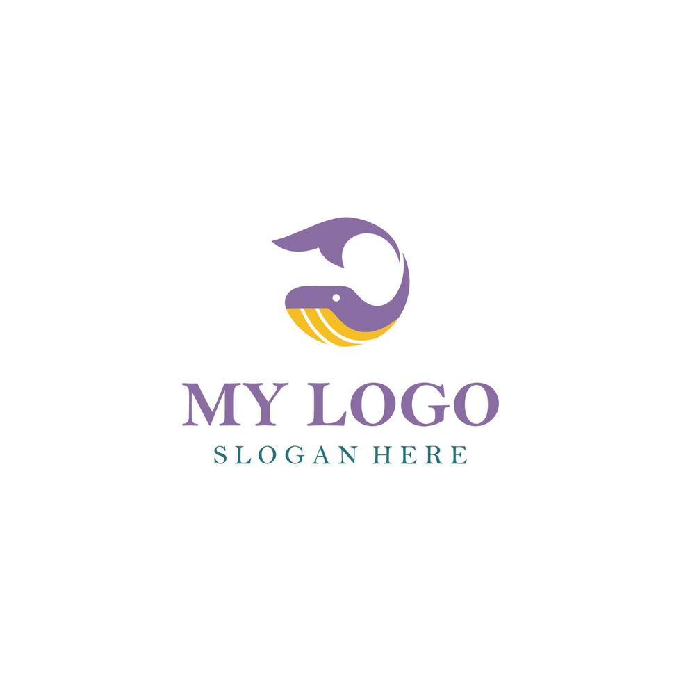 vector de concepto de diseño de icono de logotipo de delfín