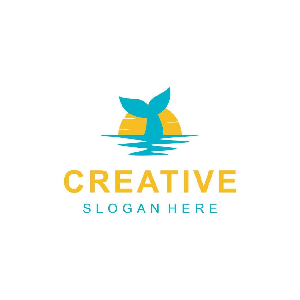 Dolphin logo icon design concept vector