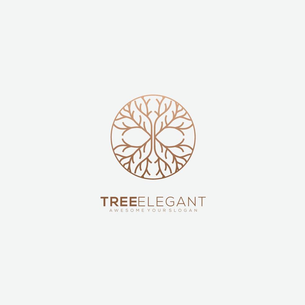 tree elegant design color icon vector