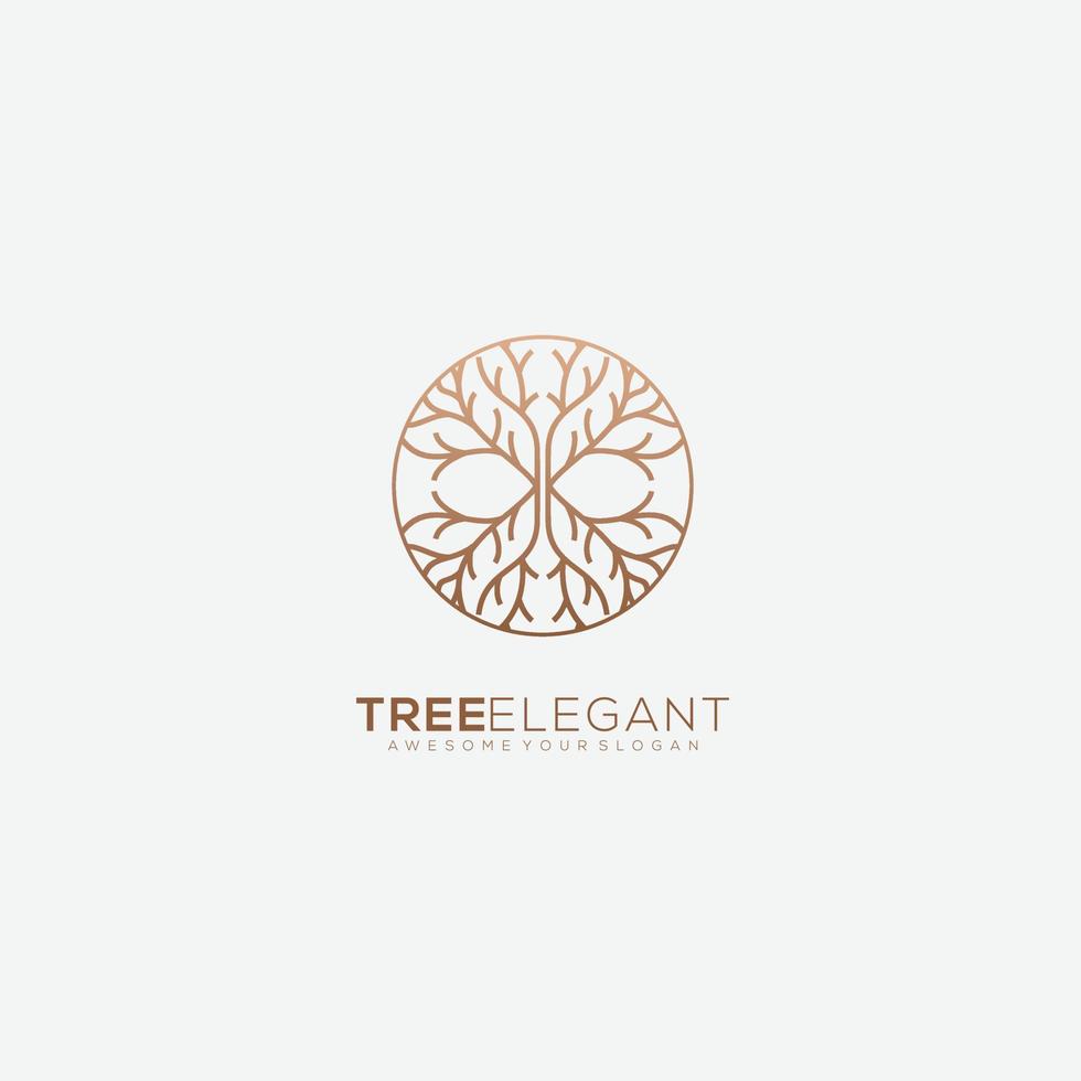 icono de color de diseño elegante de árbol vector