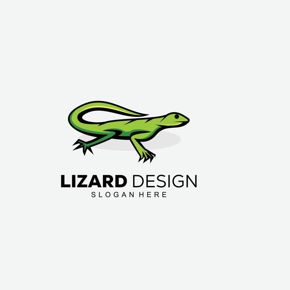 lizard design logo gradient color template icon vector