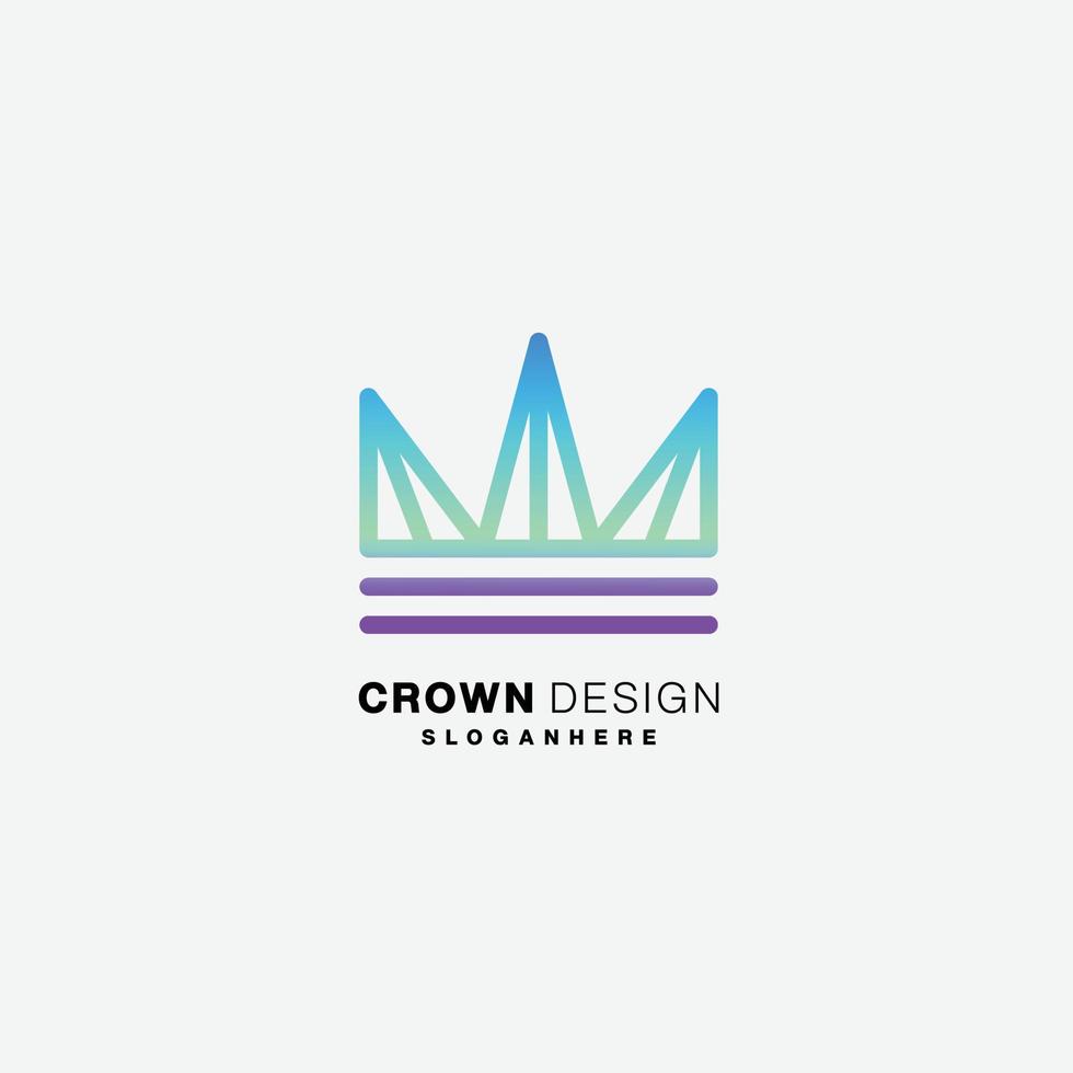 crown design gradient color illustration vector