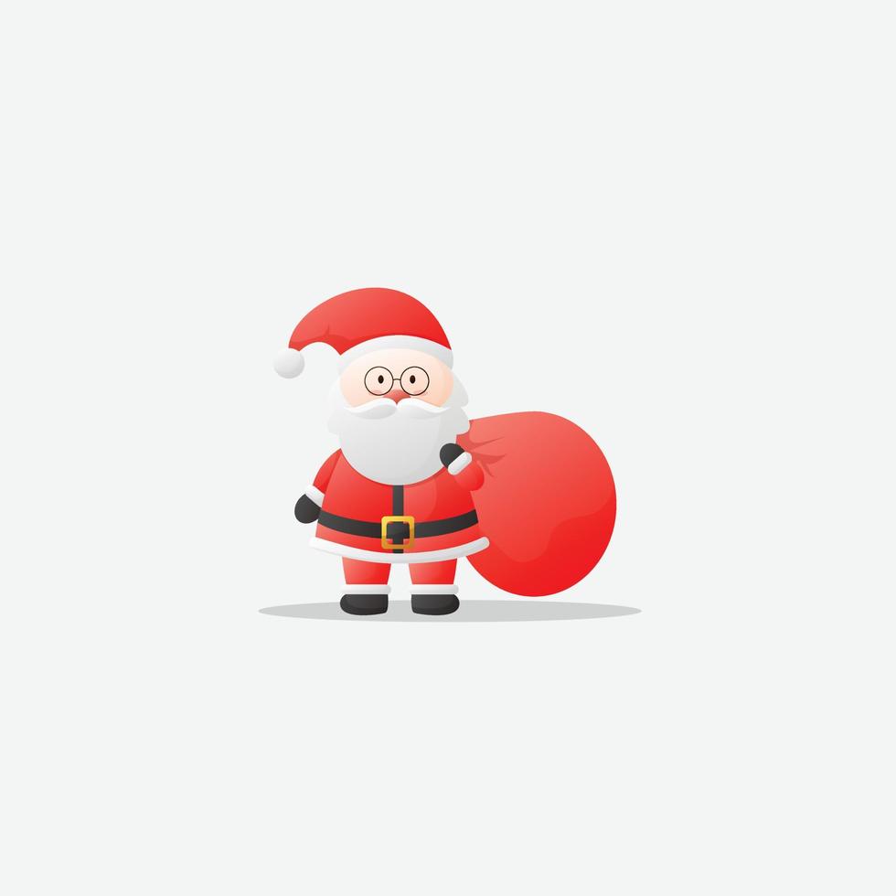 santa illustration design vector template