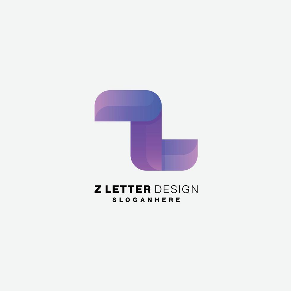 letra z color degradado diseño icono símbolo vector