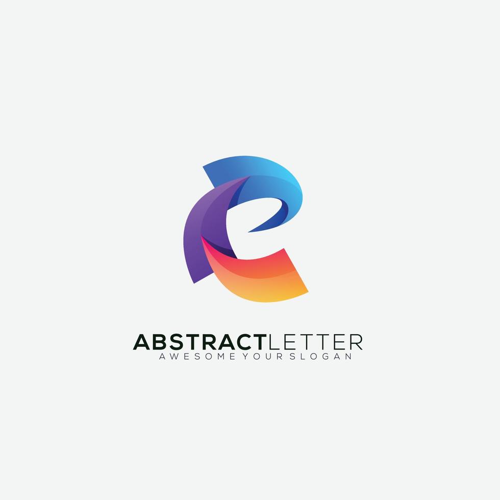 letter c design gradient logo icon vector