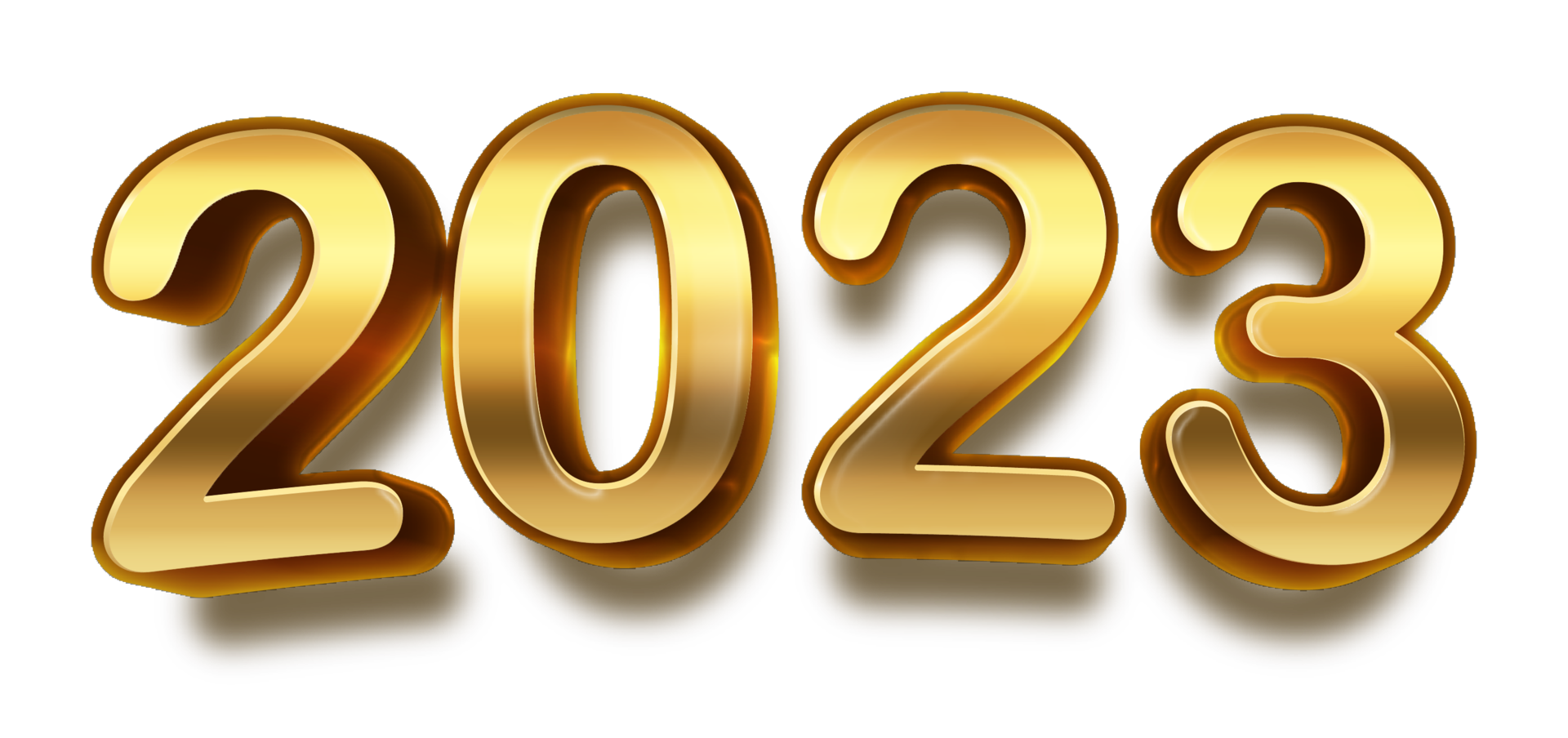 happy new year 2023 celebration eve golden shiny text fonts png