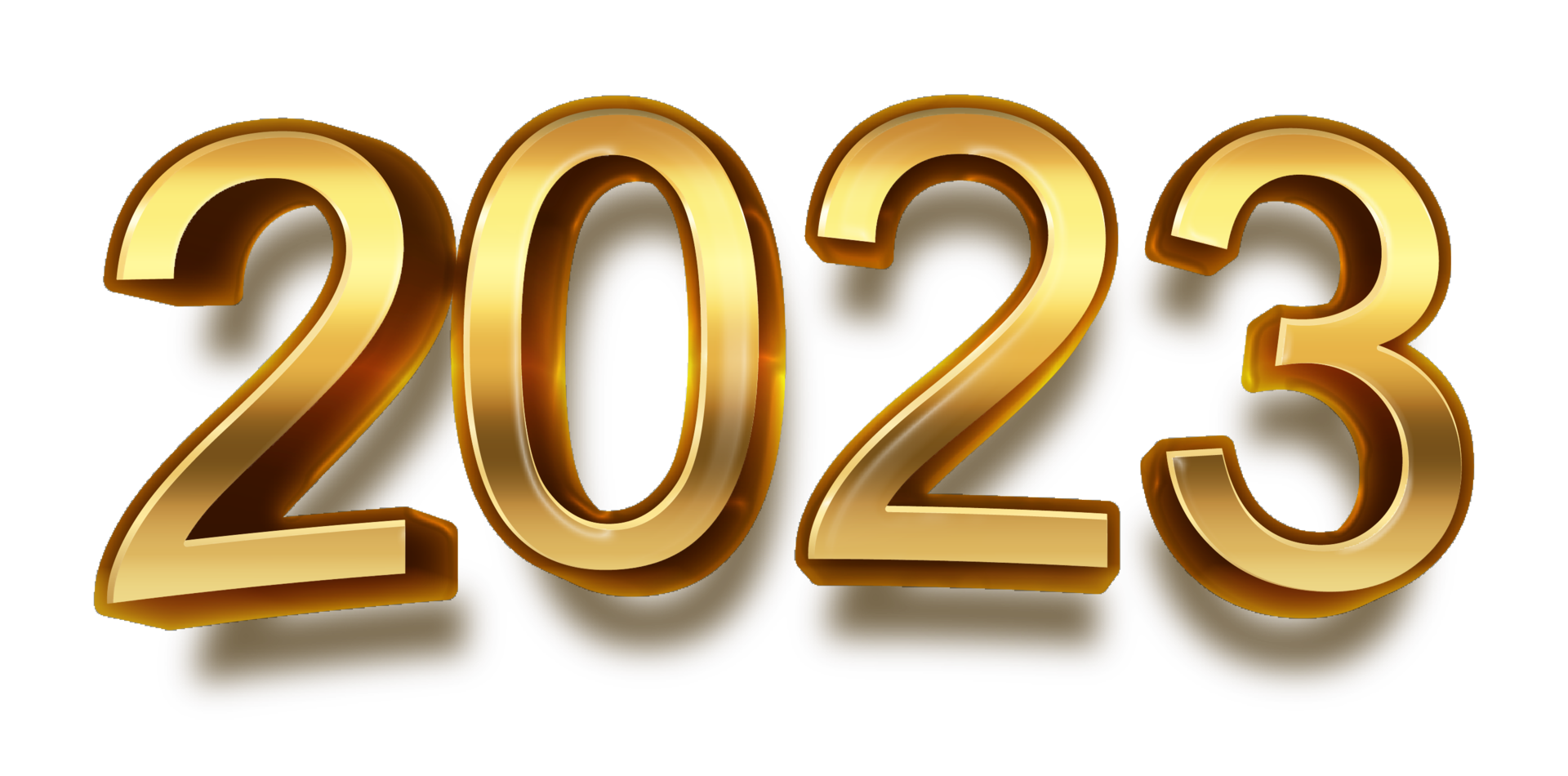 happy new year 2023 celebration eve golden shiny text fonts png