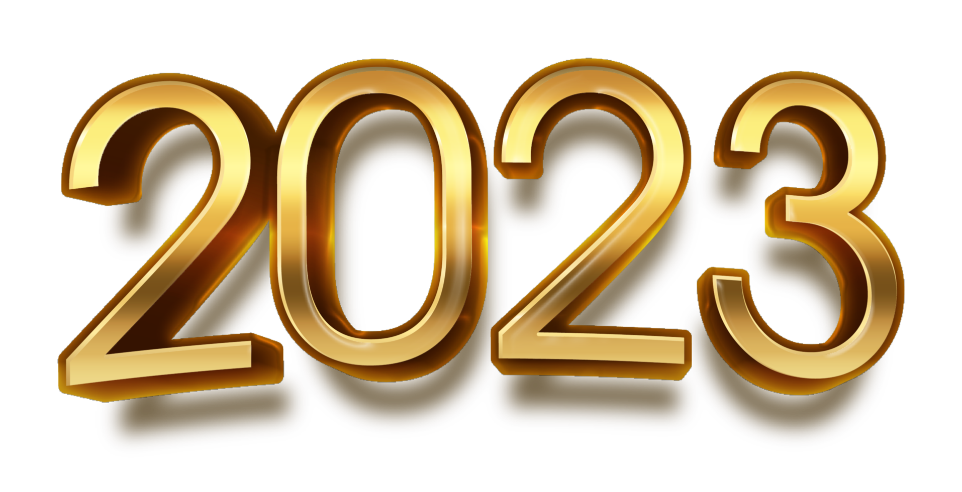 frohes neues jahr 2023 feierabend goldene glänzende textschriftarten png