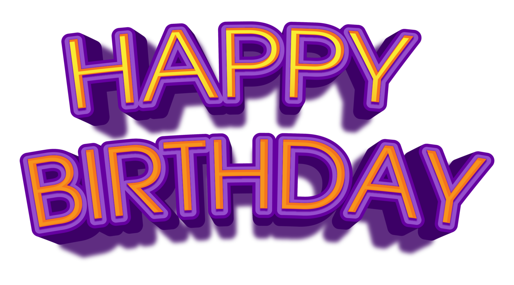 souhaits d'anniversaire heureux fêtes briller violet doré coloré joie événement veille png